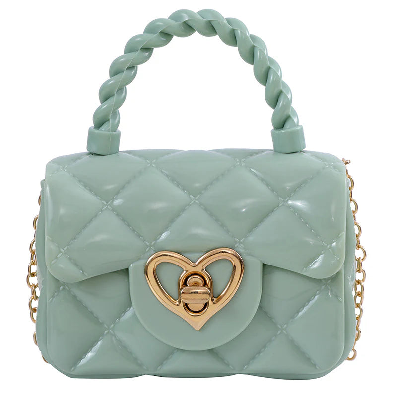 Plastic Transparent Jelly Mini Love Handbag