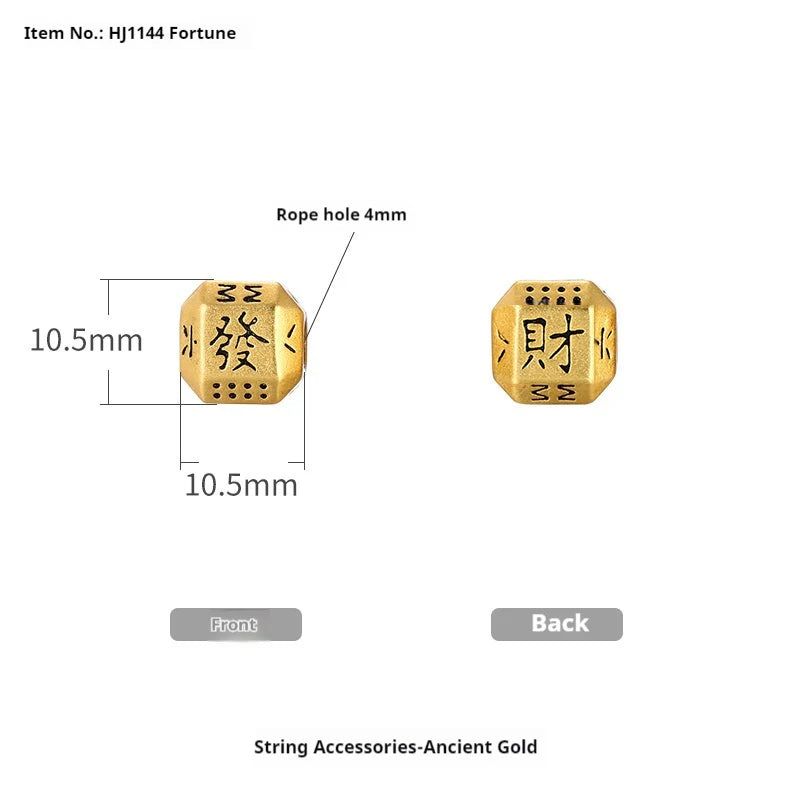 Alluvial Gold Ancient Yellow Gold Lucky Beads Diy Accessories