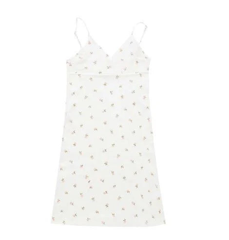 Women's Pure Desire Retro Print V-neck Suspender Dress