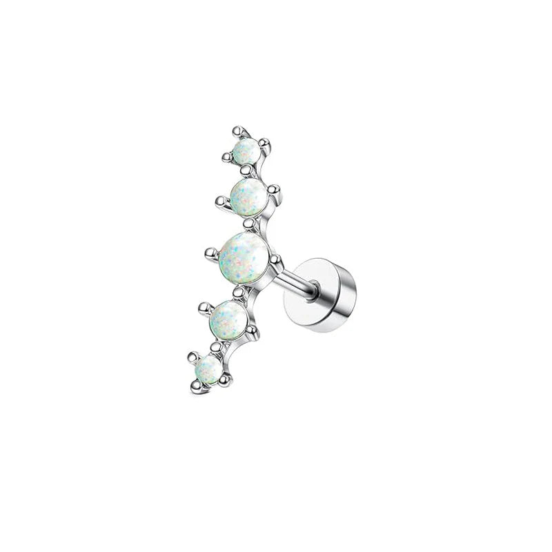 Screw Screw Round Piece Ear Studs Stainless Steel Electroplating Ear Ear Bone Pin
