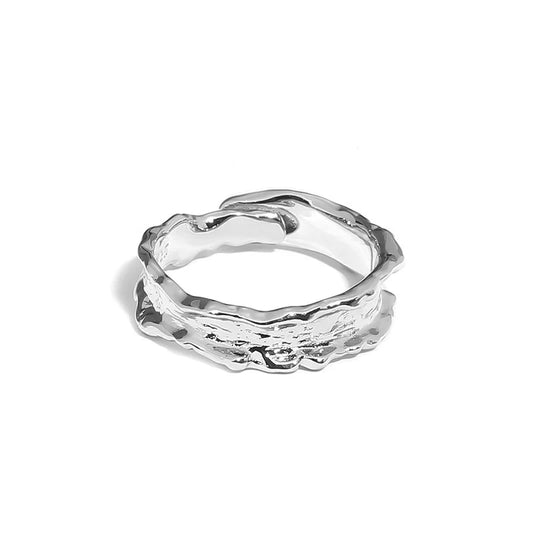 Irregular Pleated Ring Adjustable Ring