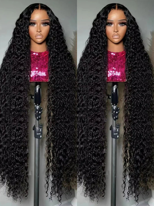 Water Wave Glueless Wig Wear and Go Deep Wave 13x4 13x6 Hd Lace Front Human Hair Wig 250% Curly Human Hair Wigs 7x5 Closure Wig